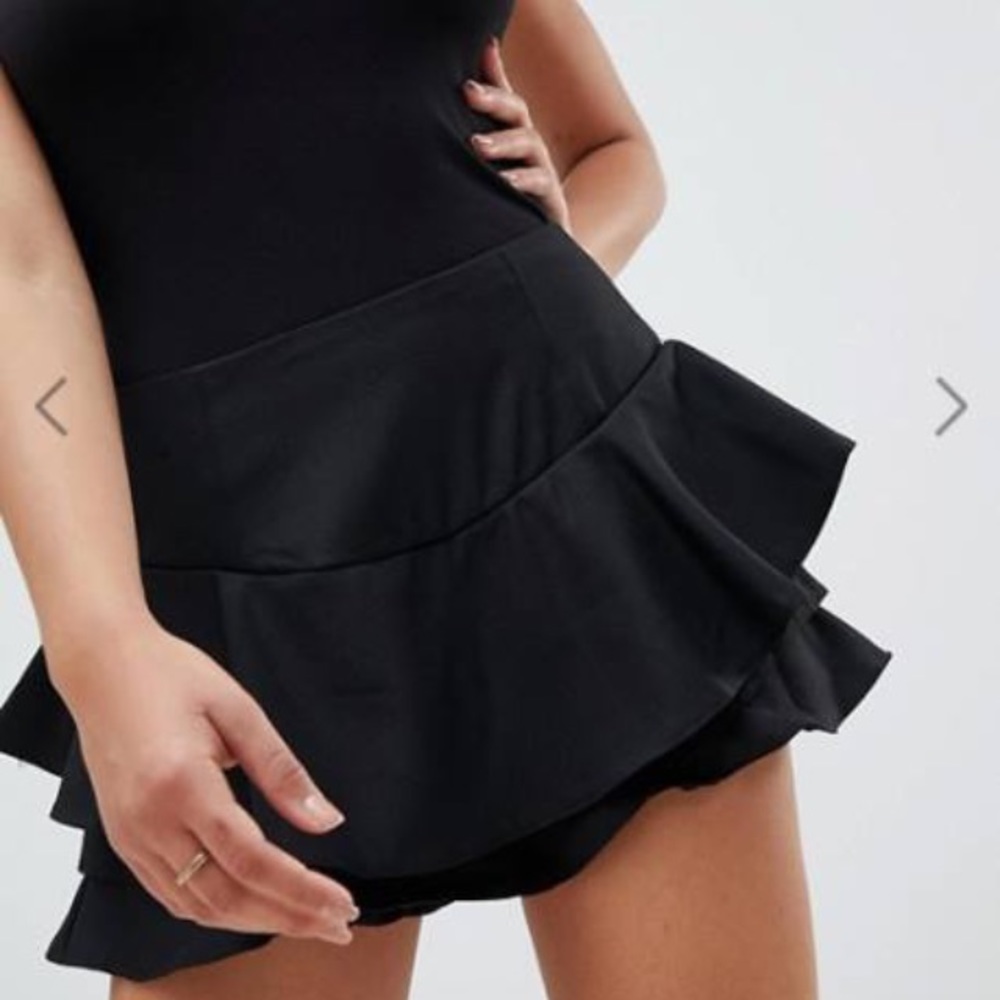 A/X Paris Black Ruffle Skirt
